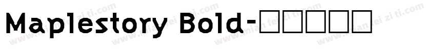 Maplestory Bold字体转换